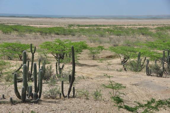 O belíssimo deserto na parte norte da península de La Guajira, na Colômbia